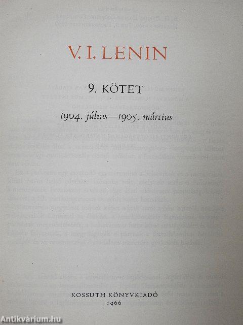 V. I. Lenin összes művei 9.