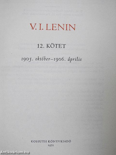 V. I. Lenin összes művei 12.