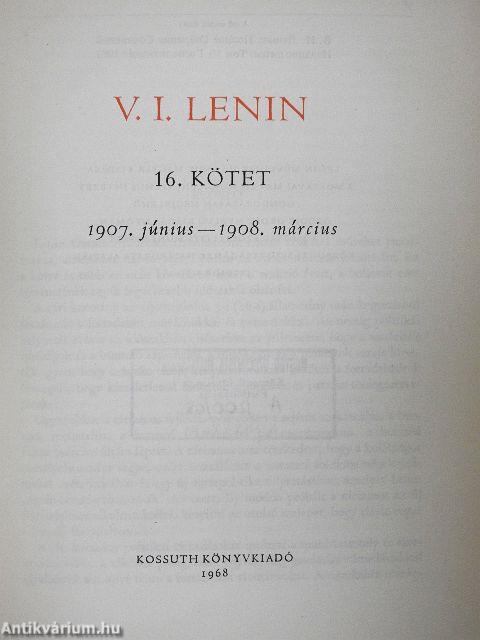 V. I. Lenin összes művei 16.