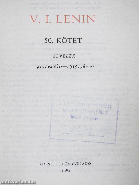 V. I. Lenin összes művei 50.