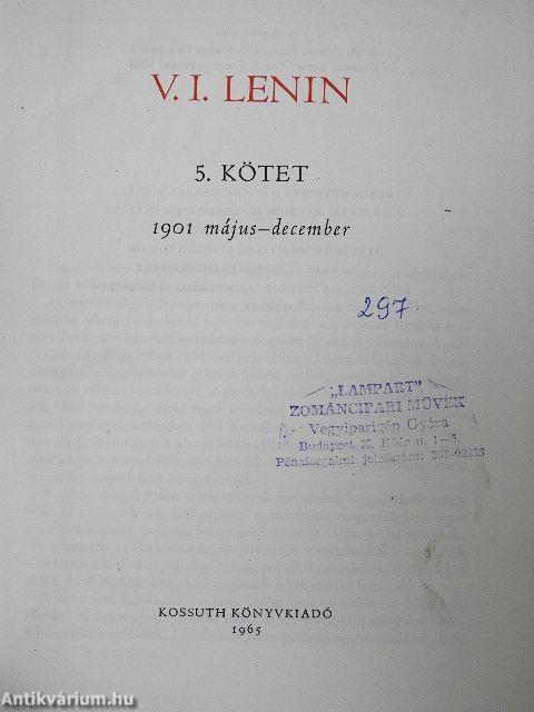 V. I. Lenin összes művei 5.