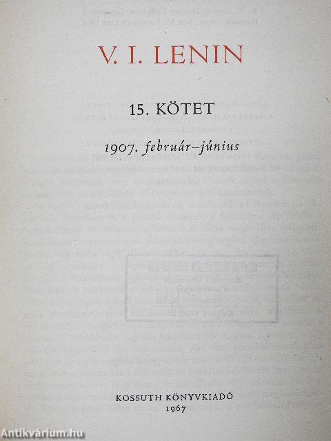 V. I. Lenin összes művei 15.
