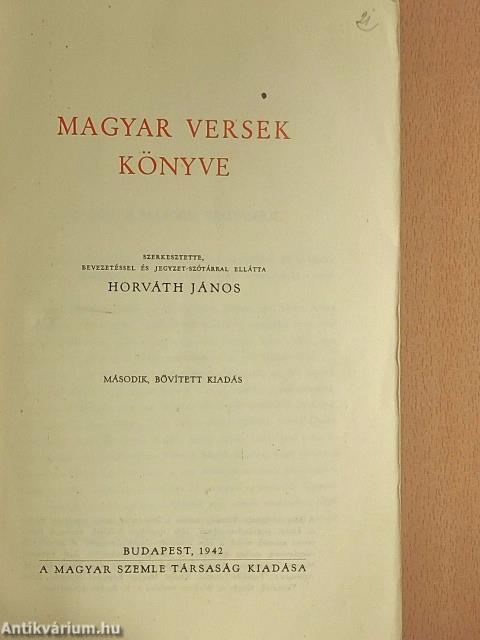 Magyar versek könyve