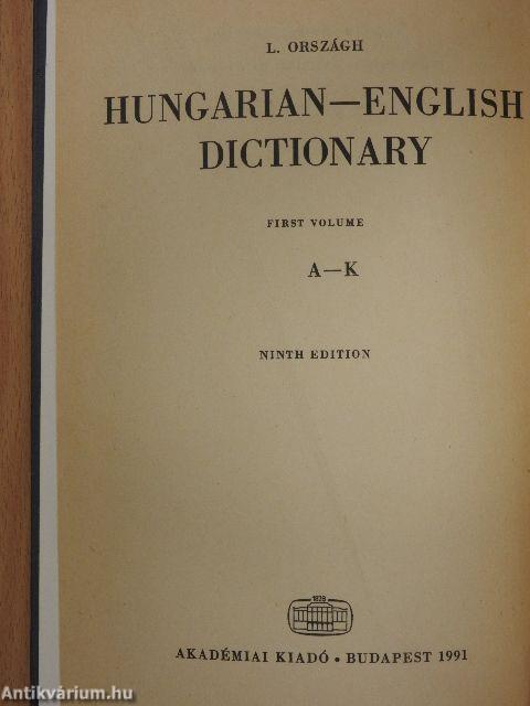 Magyar-angol nagyszótár 1-2.