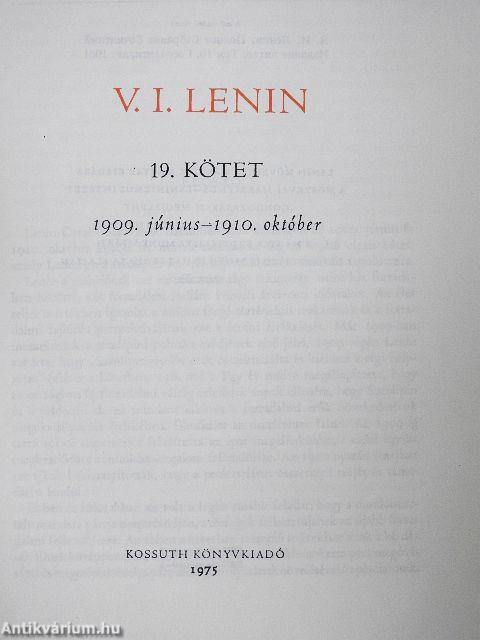 V. I. Lenin összes művei 19.