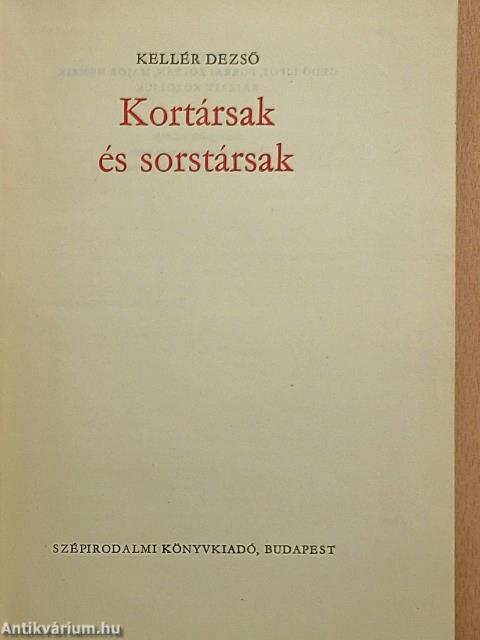 Kortársak és sorstársak