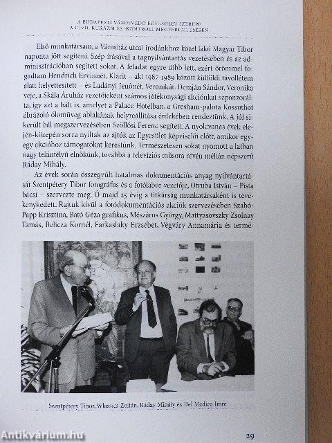 A Budapesti Városvédő Egyesület 25 éve