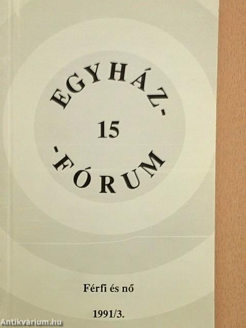 Egyházfórum 1991/3.
