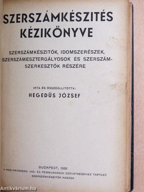 Szerszámkészités kézikönyve