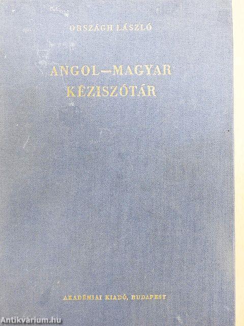 Angol-magyar kéziszótár