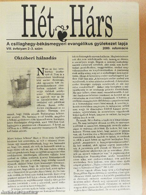 Hét Hárs 2009. reformáció