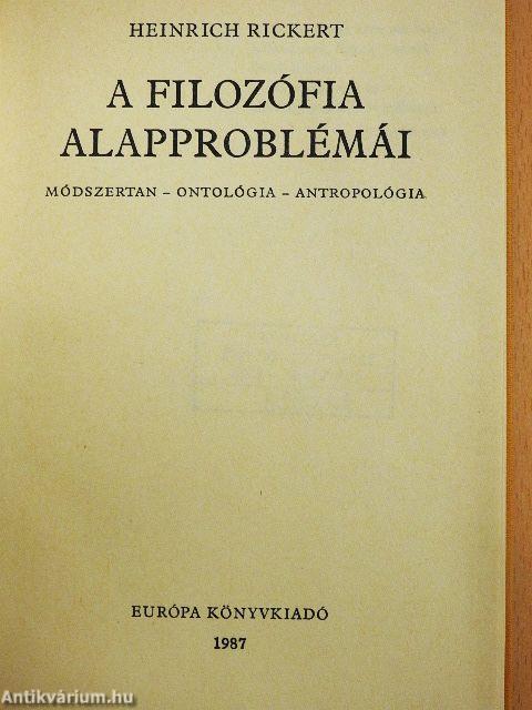 A filozófia alapproblémái