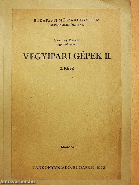 Vegyipari gépek II/2.