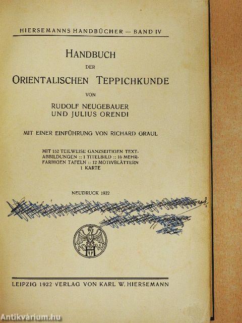 Handbuch der Orientalischen Teppichkunde