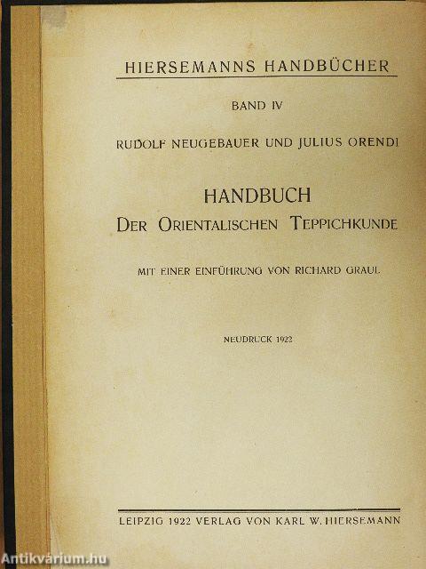 Handbuch der Orientalischen Teppichkunde