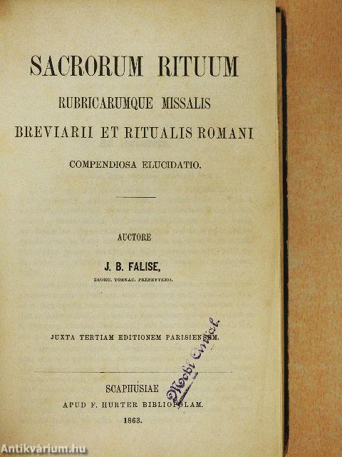 Sacrorum Rituum