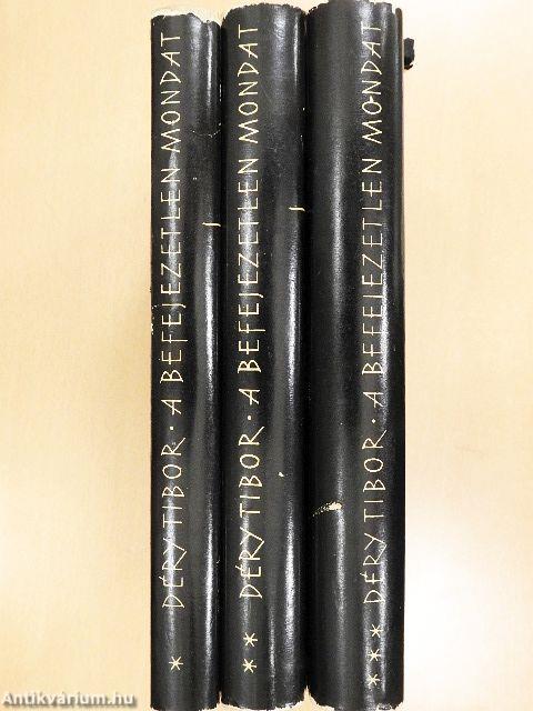 A befejezetlen mondat I-III.