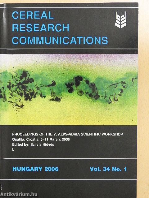 Cereal Research Communications 2006/1. I-II.