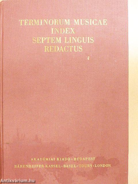 Terminorum musicae index septem linguis redactus