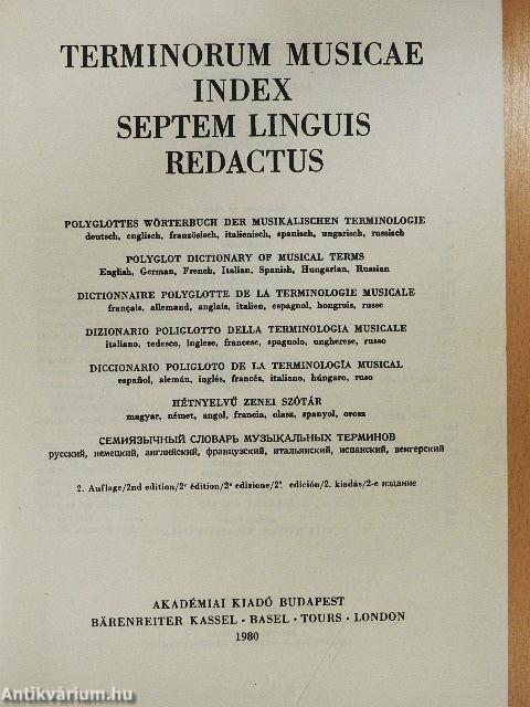 Terminorum musicae index septem linguis redactus