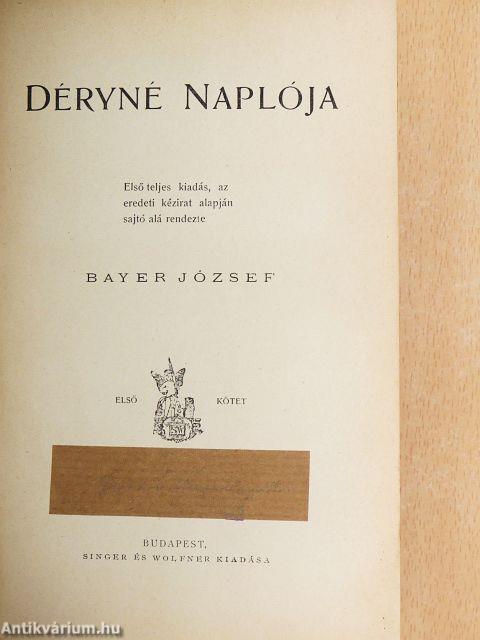 Déryné naplója I-III.