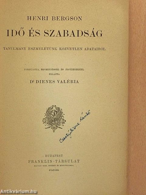 Idő és szabadság
