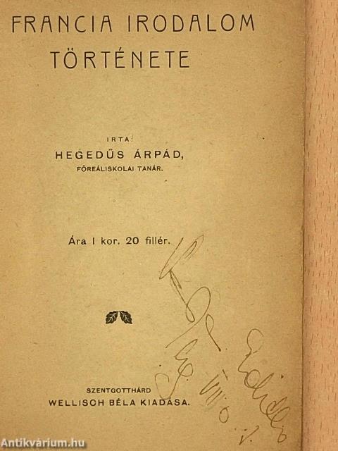 A francia irodalom története