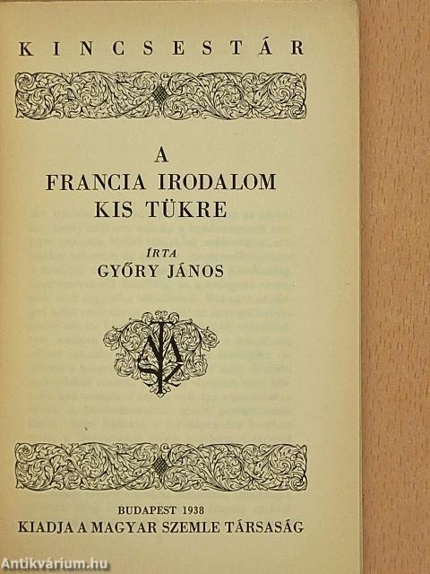 A francia irodalom kis tükre