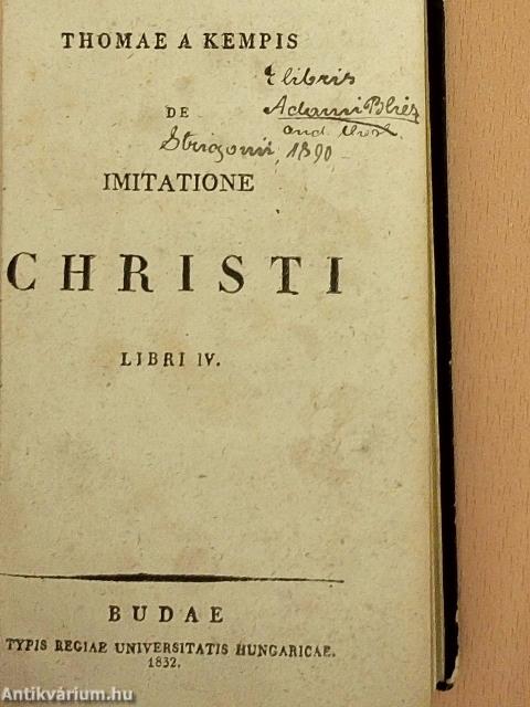 De imitatione Christi IV.