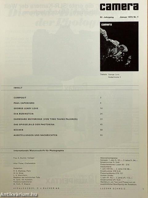 Camera Januar-Dezember 1973