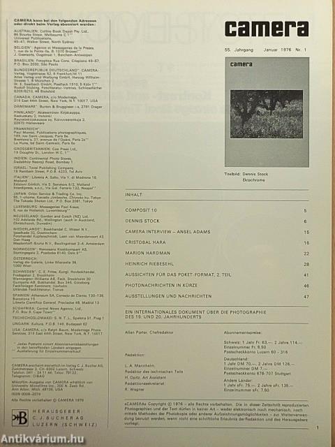 Camera Januar-Dezember 1976