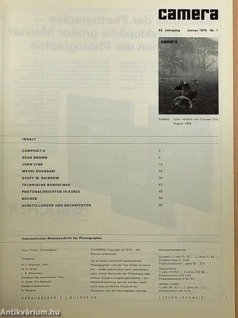 Camera Januar-Dezember 1974