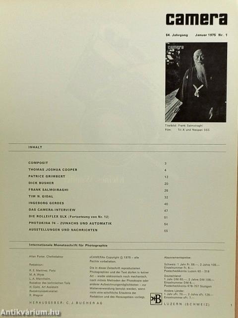Camera Januar-Dezember 1975