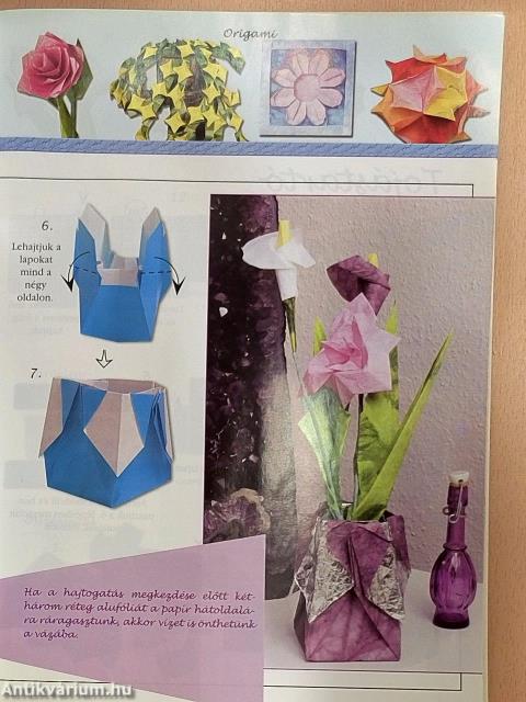 Origami papírdíszek