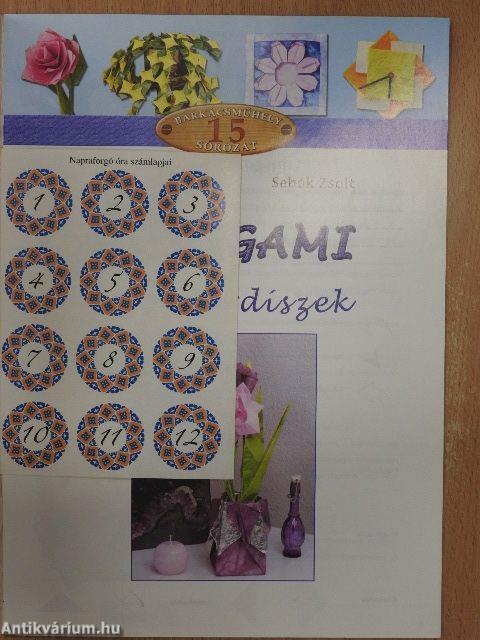 Origami papírdíszek