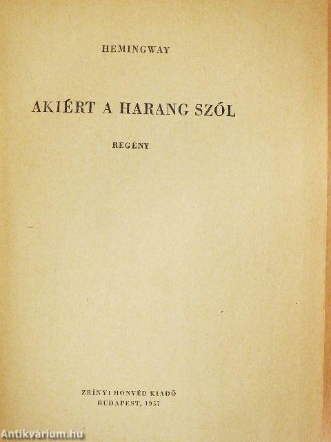 Akiért a harang szól