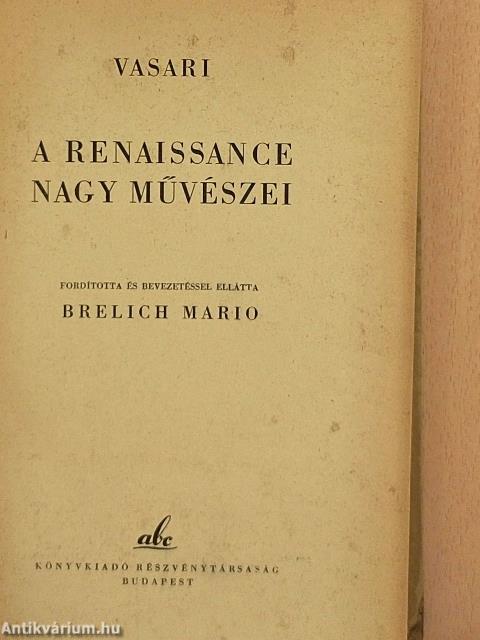 A renaissance nagy művészei