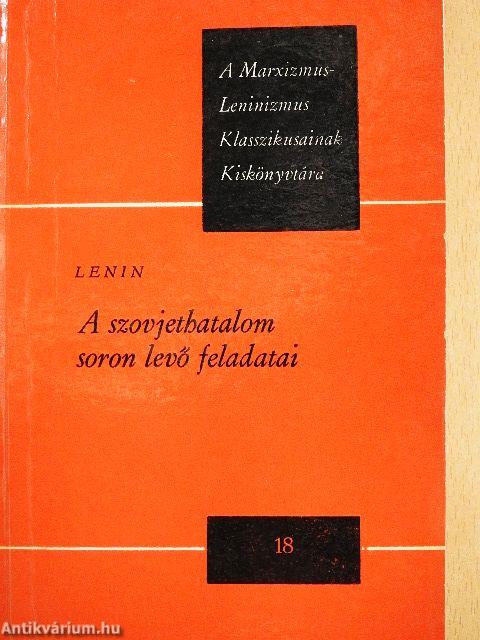 A szovjethatalom soron levő feladatai