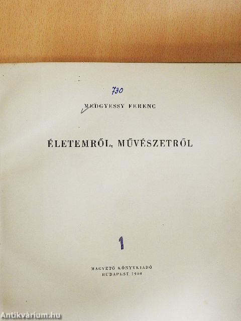 Életemről, művészetről
