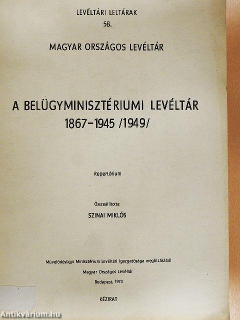 A Belügyminisztériumi Levéltár