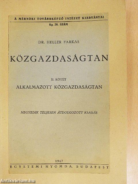 Közgazdaságtan II.