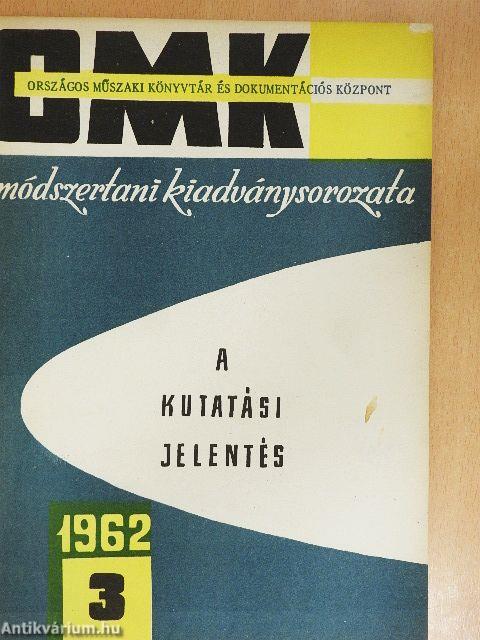 A kutatási jelentés