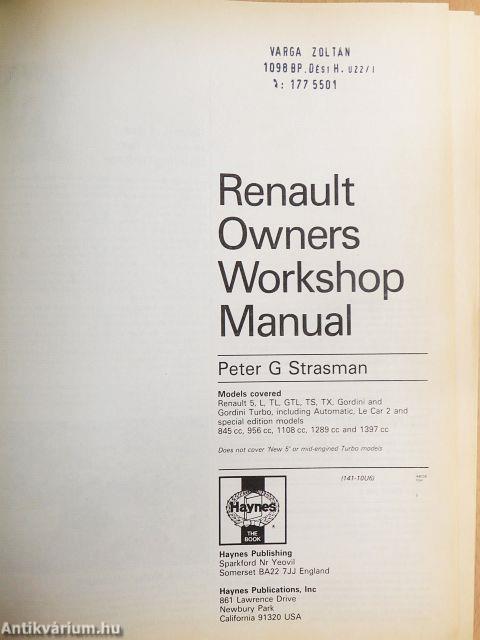 Renault Owners Workshop Manual