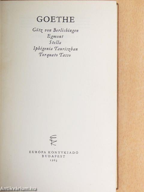 Goethe válogatott művei I-V.
