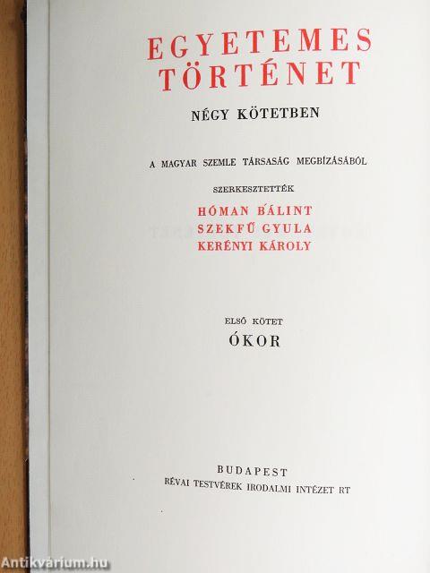 Egyetemes történet I-IV.