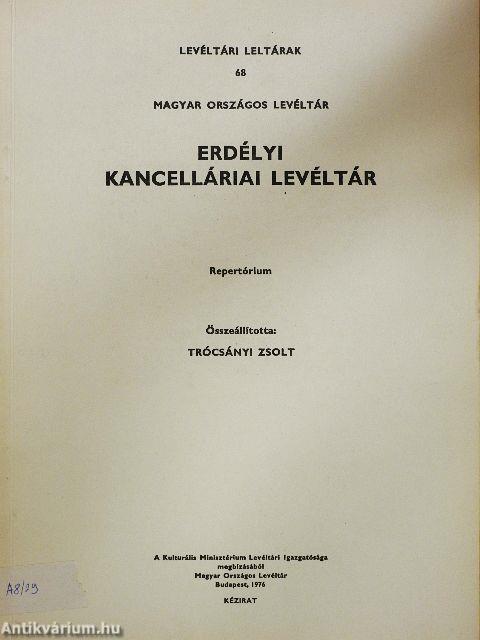Erdélyi kancelláriai levéltár