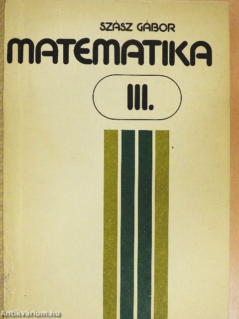 Matematika III.