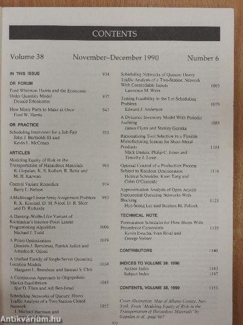 Operations Research November-December 1990