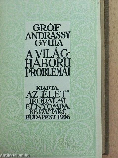 A világháború problémái