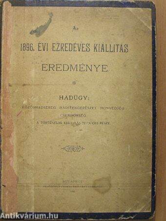 Az 1896. évi ezredéves kiállitás eredménye